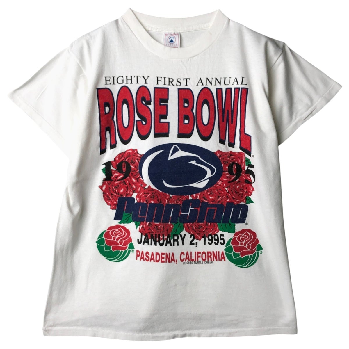 古着 90年代 デルタ DELTA 花柄 カレッジTシャツ USA製 メンズM相当