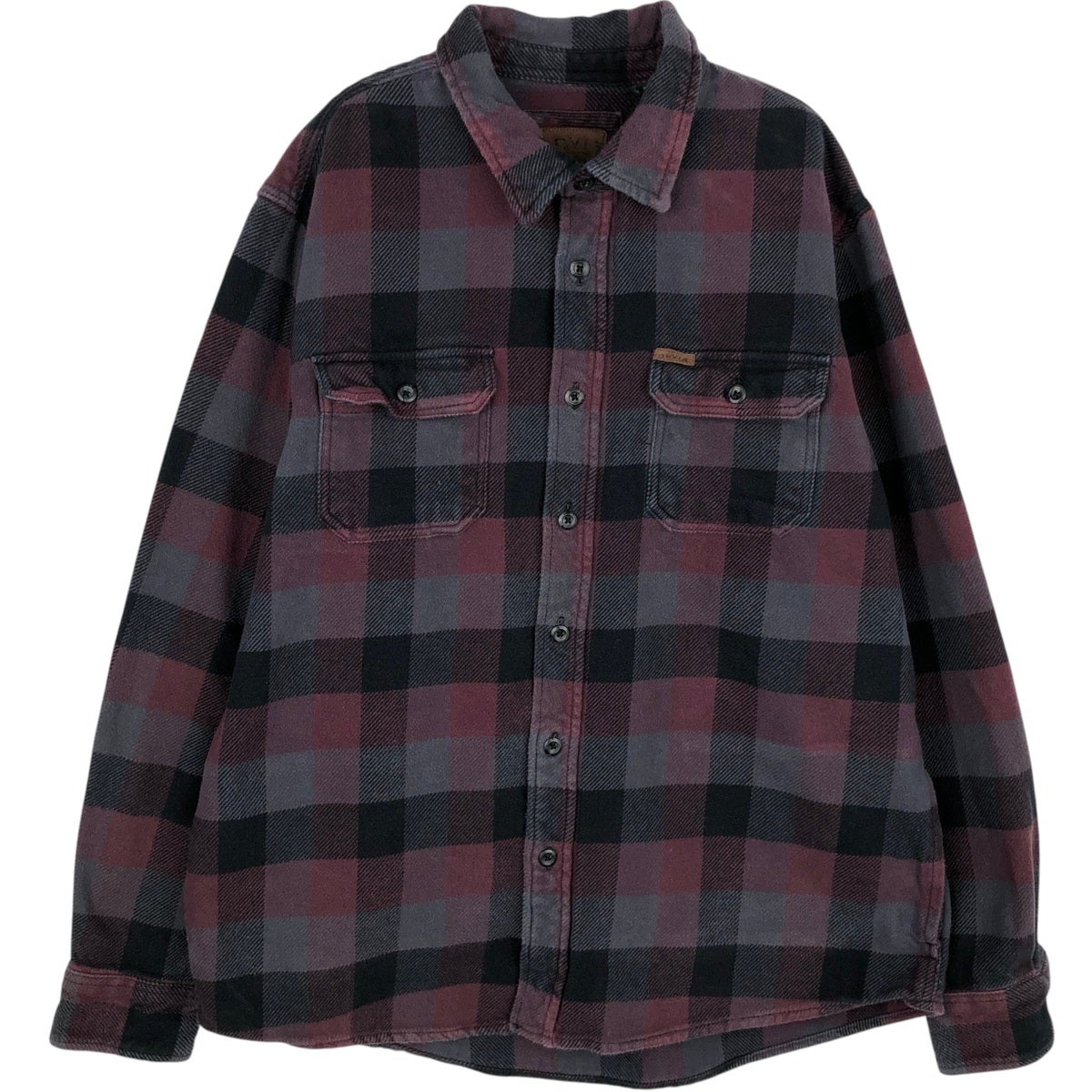 古着 オービス ORVIS 長袖 ヘビーネルチェックシャツ メンズXL相当
