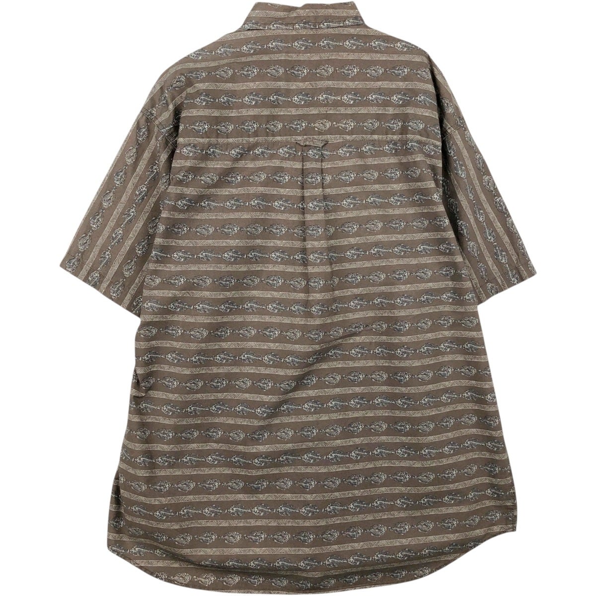 古着 90年代 コロンビア Columbia 魚柄 総柄 半袖 ボタンダウンシャツ