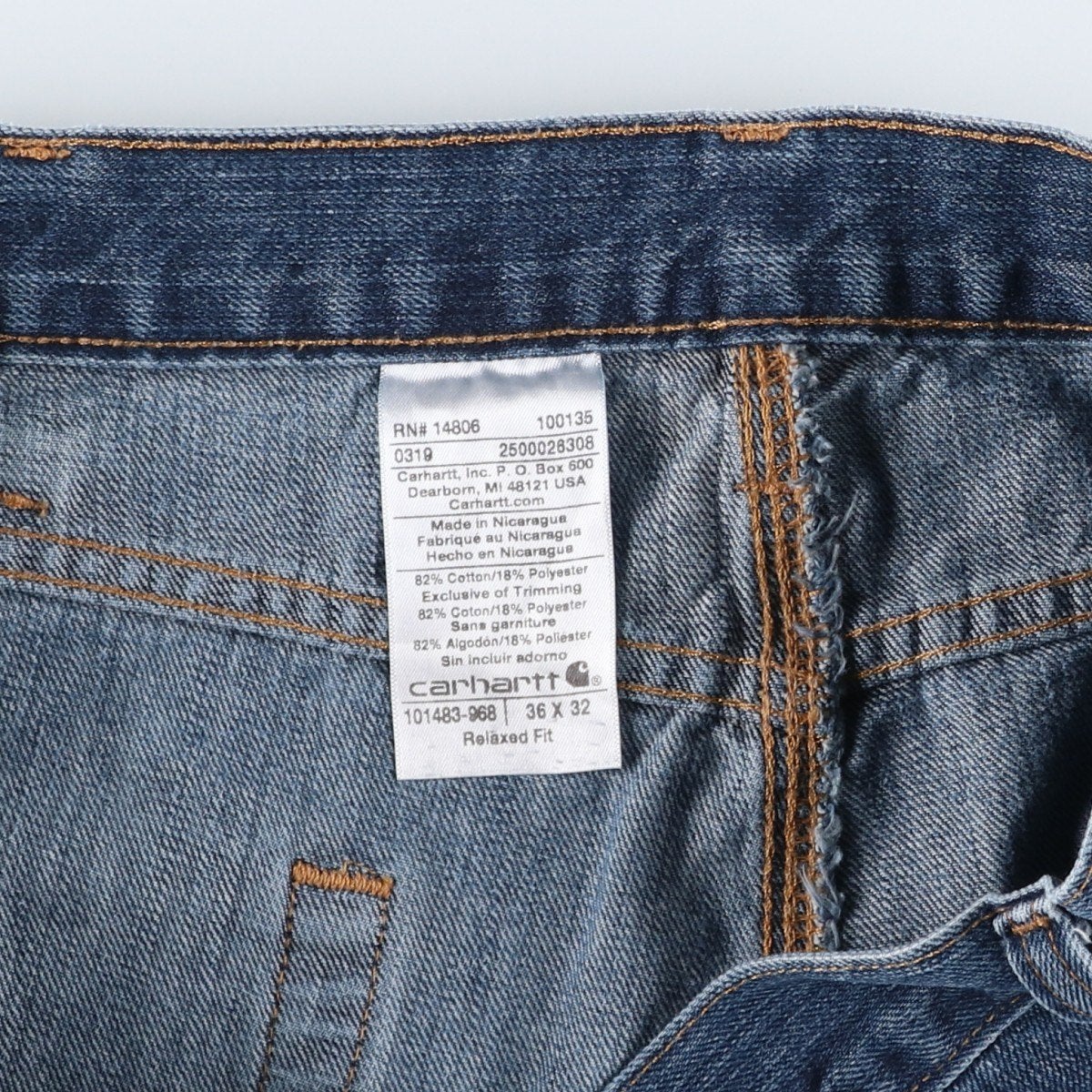 古着 カーハート Carhartt RELAXED FIT ストレートデニムパンツ メンズw37相当/eaa640496 古着 カーハート Carhartt RELAXED FIT ストレートデニムパンツ メンズ