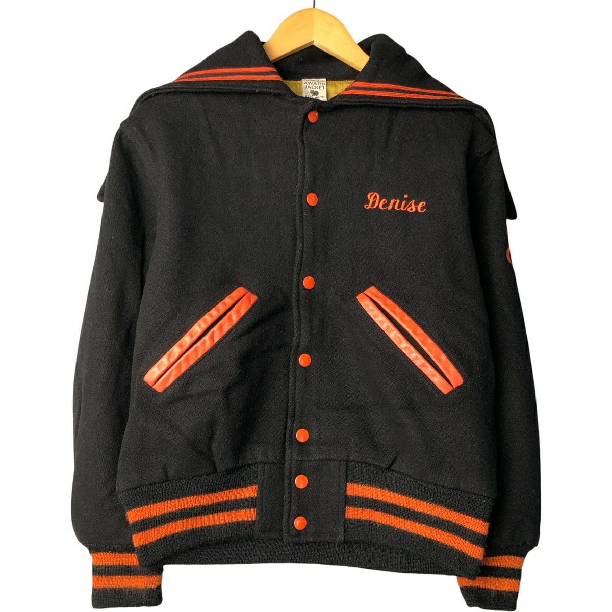 古着 70年代 KAYE BROS セーラーカラー ウールスタジャン アワード