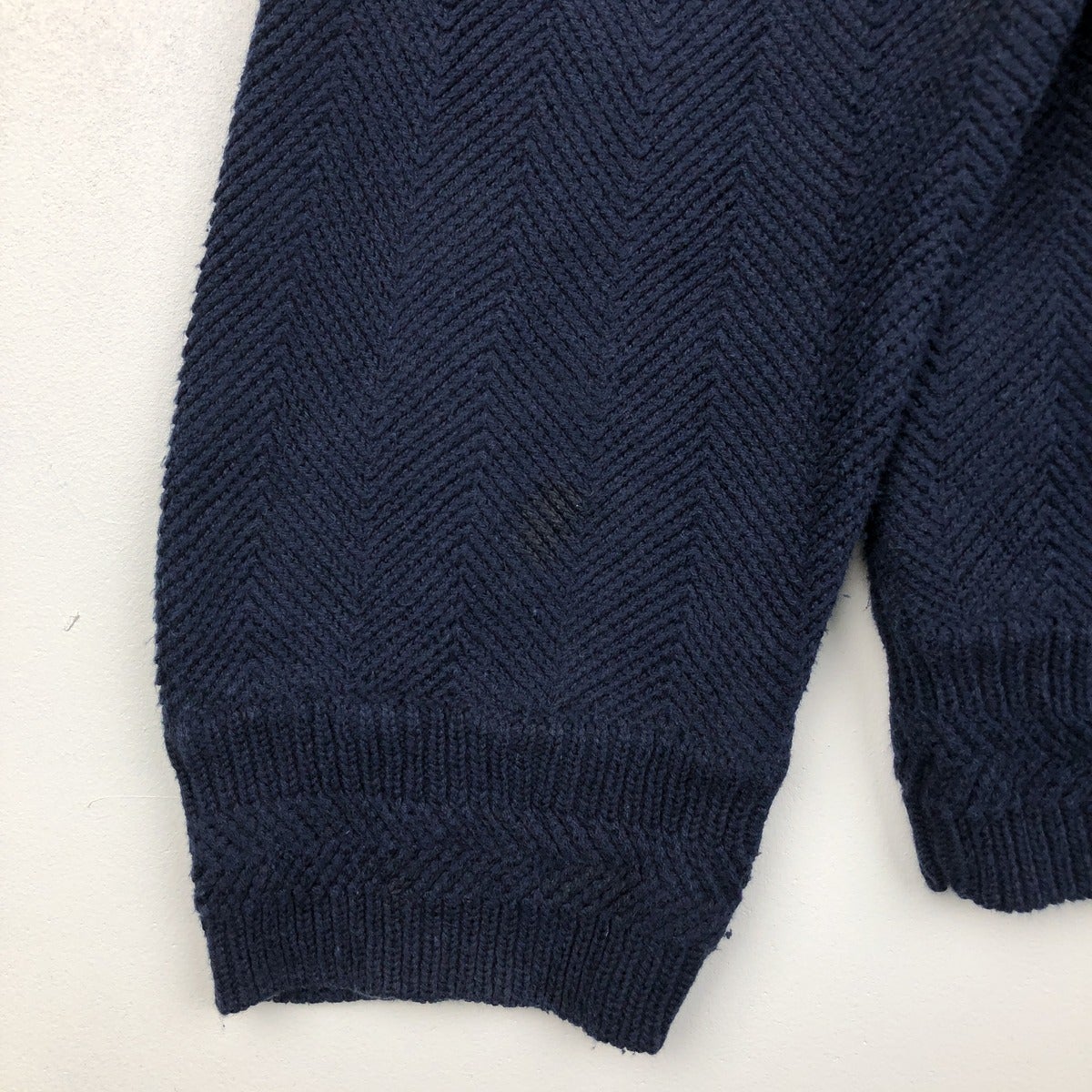CHAPS ラルフローレン カウチンニット　ウール100% ネイビー　M Ralph Lauren - 古着 ラルフローレン Ralph Lauren CHAPS チャップス