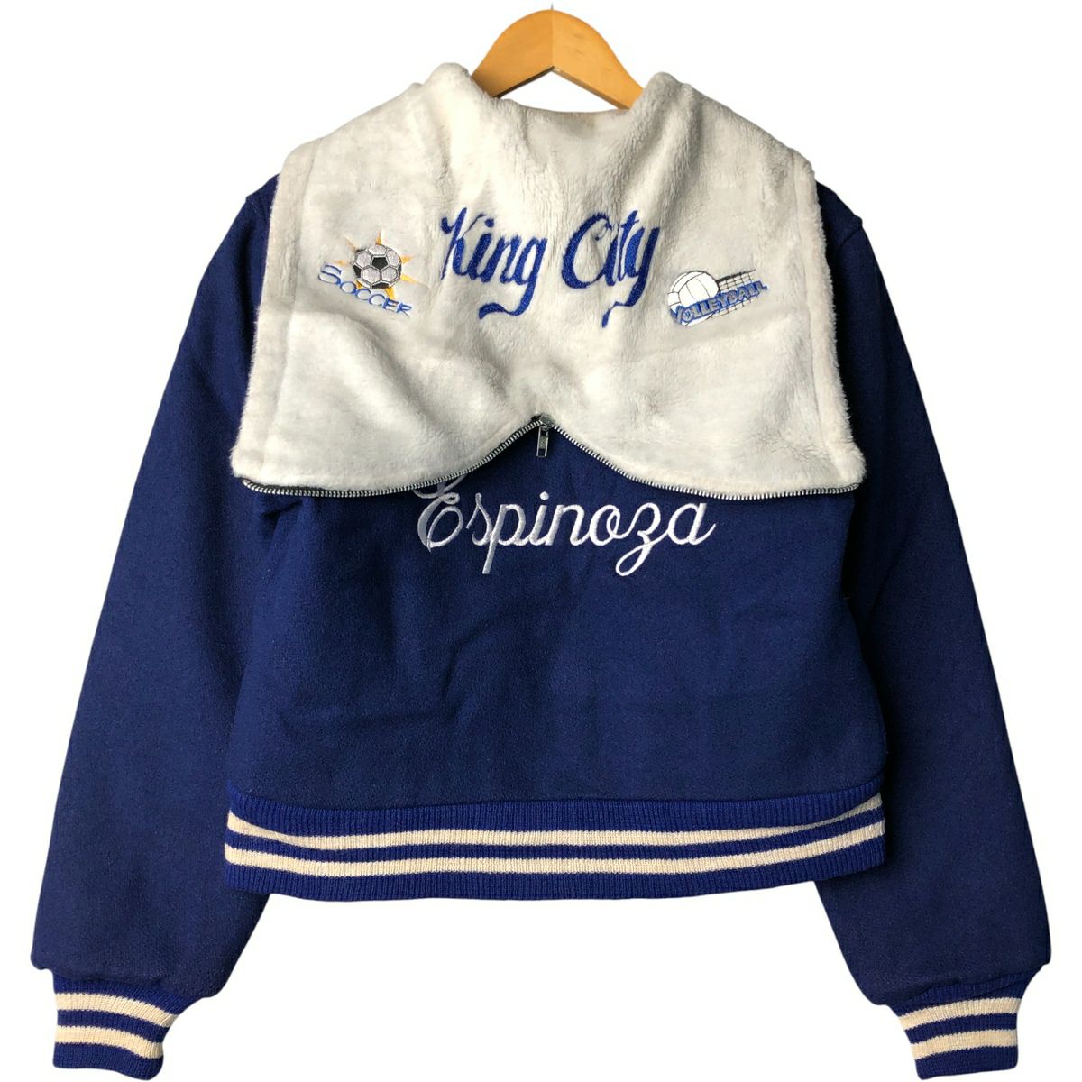 古着 80年代 TROPHY JACKETS フード付き セーラーカラー 中綿入り