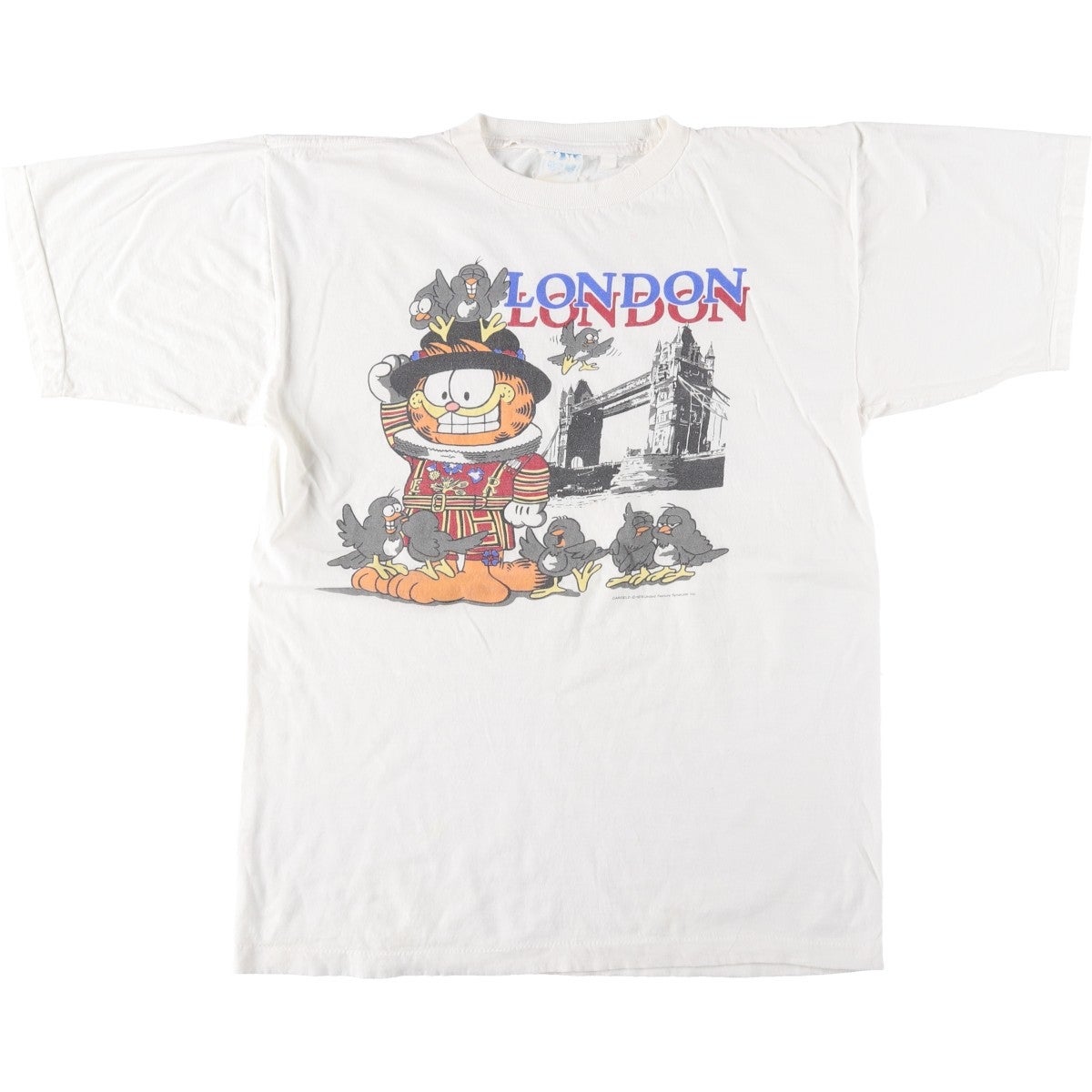 古着 ～90年代 GARFIELD ガーフィールド キャラクタープリントTシャツ