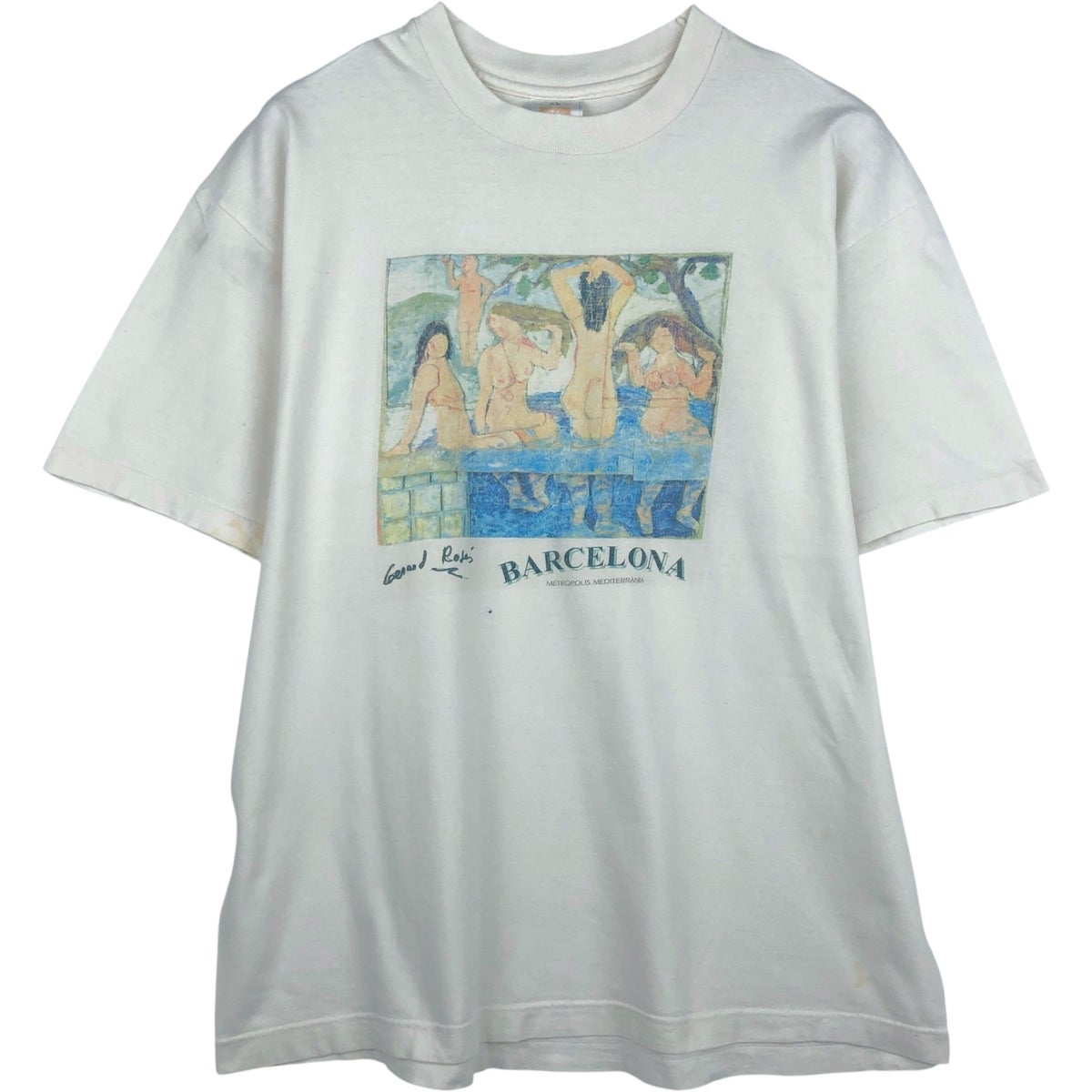 古着 90年代 ヘインズ Hanes HEAVYWEIGHT アートTシャツ メンズXL相当