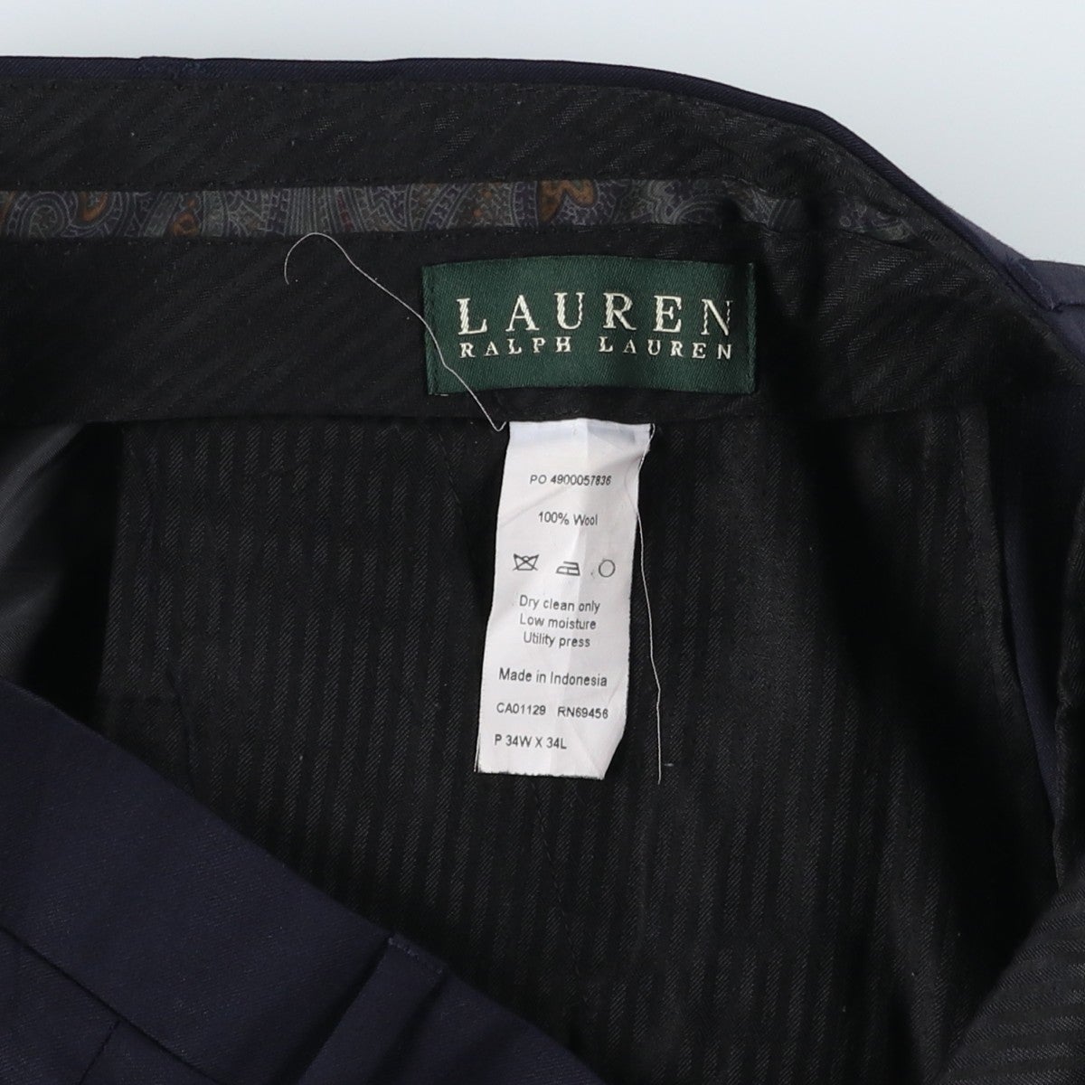 古着 ラルフローレン Ralph Lauren LAUREN ローレン ツータック ウール