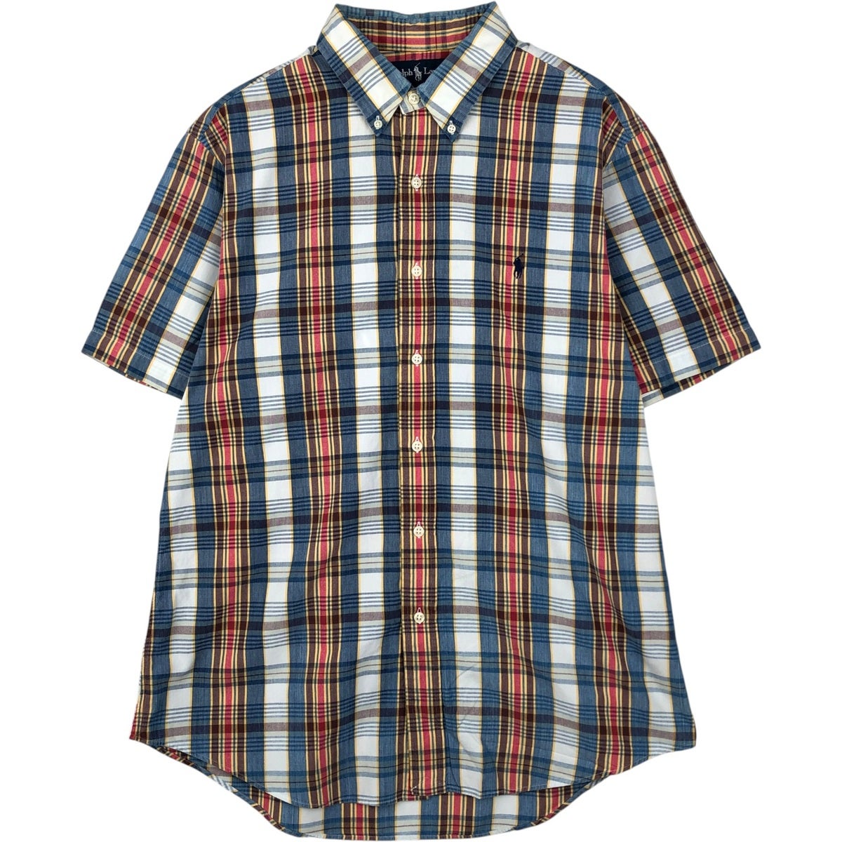 古着 ラルフローレン Ralph Lauren CUSTOM FIT 半袖 ボタンダウン