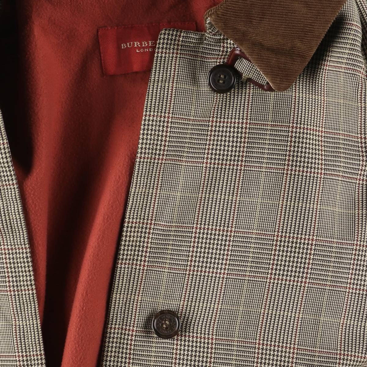 burberrys カシミヤ混　バルマカンコート　ガンクラブチェック　Mサイズ 古着 バーバリー Burberrys BURBERRY LONDON ガンクラブチェック