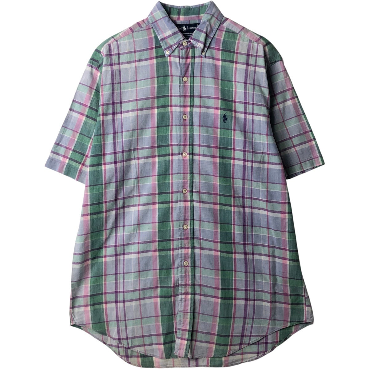 古着 00年代 ラルフローレン Ralph Lauren マドラスチェック 半袖