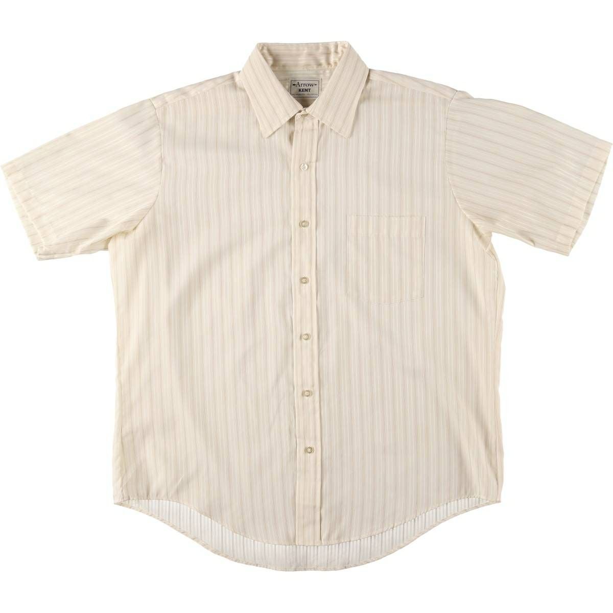 古着 70年代 Prest-Rite 長袖 プリントネルチェックシャツ メンズL相当