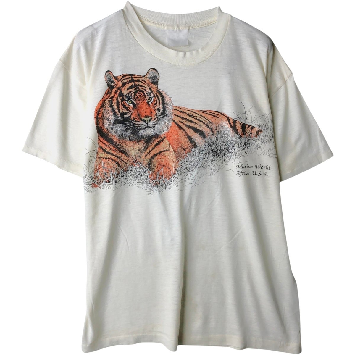 チ*虎様 23アメリカ古着USA製ありブランドミックスTシャツ50着セットまとめ 古着 虎柄 タイガー柄 アニマルTシャツ メンズXL相当 /eaa641710