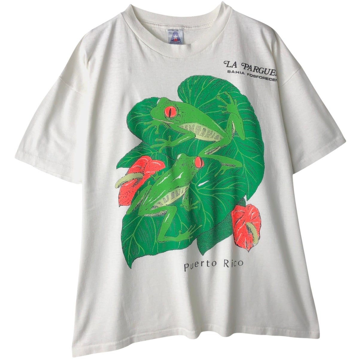 vintage カエル Tシャツ 90s USA製 アニマルTシャツ 動物 蛙 古着 90年代 Harborside Graphics カエル柄 アニマルTシャツ USA製