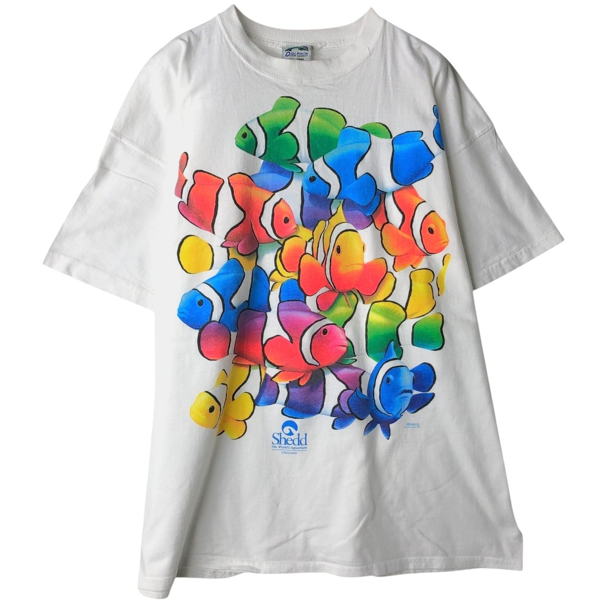 古着 90年代 DOLPHIN SHIRT COMPANY 魚柄 アニマルTシャツ USA製