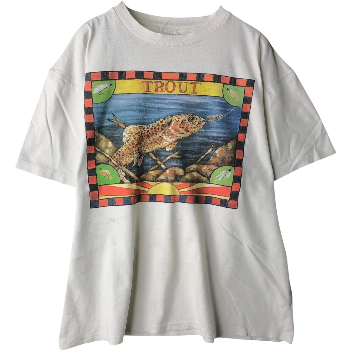古着 90年代 魚柄 アニマルTシャツ メンズXL相当 ヴィンテージ