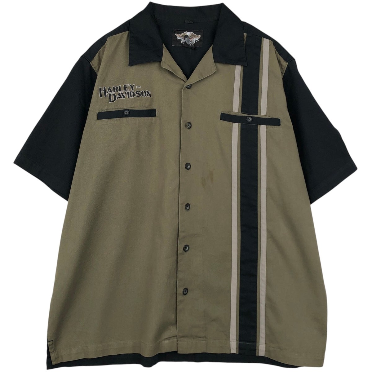 古着 ハーレーダビッドソン Harley-Davidson ボタニカル柄 モーター