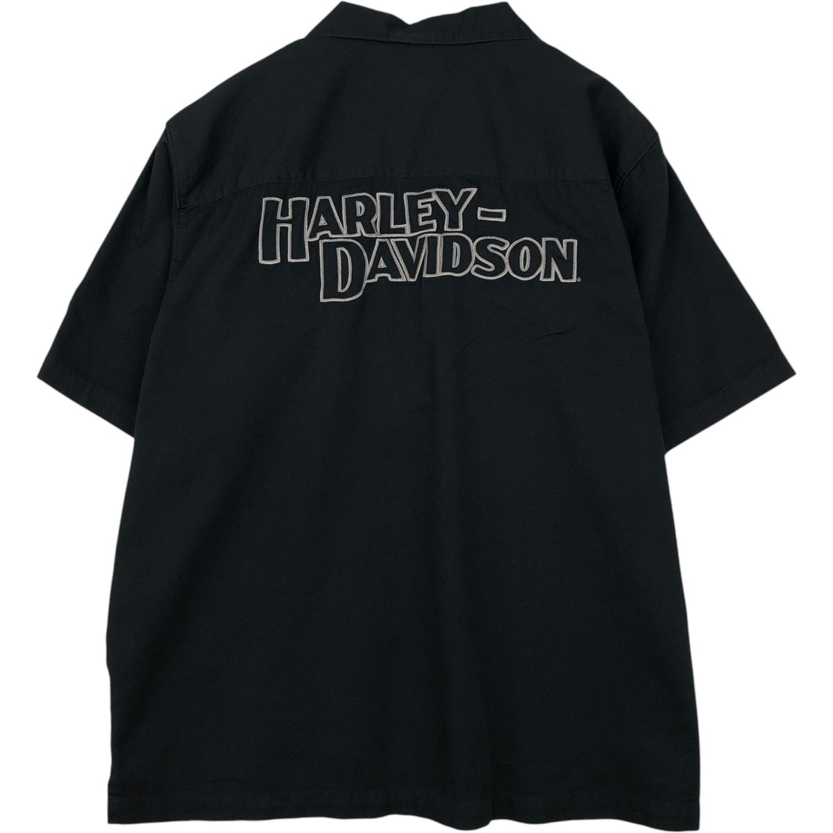 古着 ハーレーダビッドソン Harley-Davidson 半袖 オープンカラー