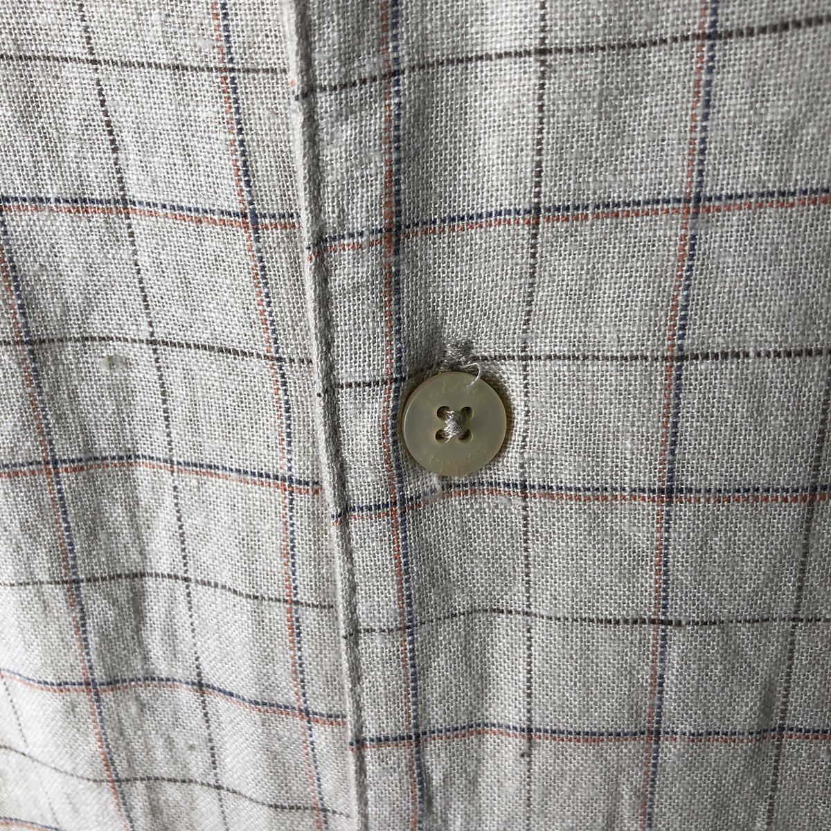 古着 ハガー HAGGAR WASHABLE LINEN チェック柄 半袖 オープンカラー