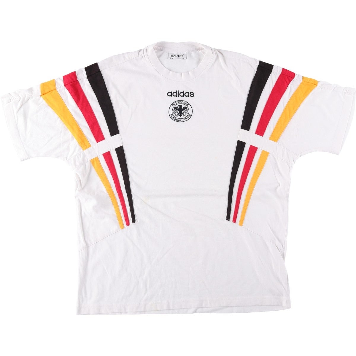 80s銀タグ/アディダス　ドイツ代表 スポーツプリントTシャツ 古着 80～90年代 アディダス adidas ドイツ代表 スポーツTシャツ