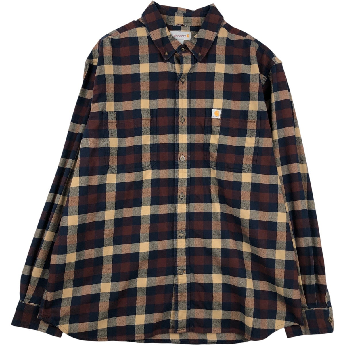 古着 カーハート Carhartt RELAXED FIT 長袖 ボタンダウン ライトネル