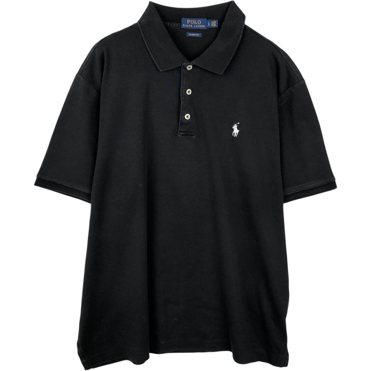 Polo by Ralph Lauren 黒 ポロシャツ L POLO RALPH LAUREN (ポロラルフローレン) メンズ ポロシャツ 半袖 胸
