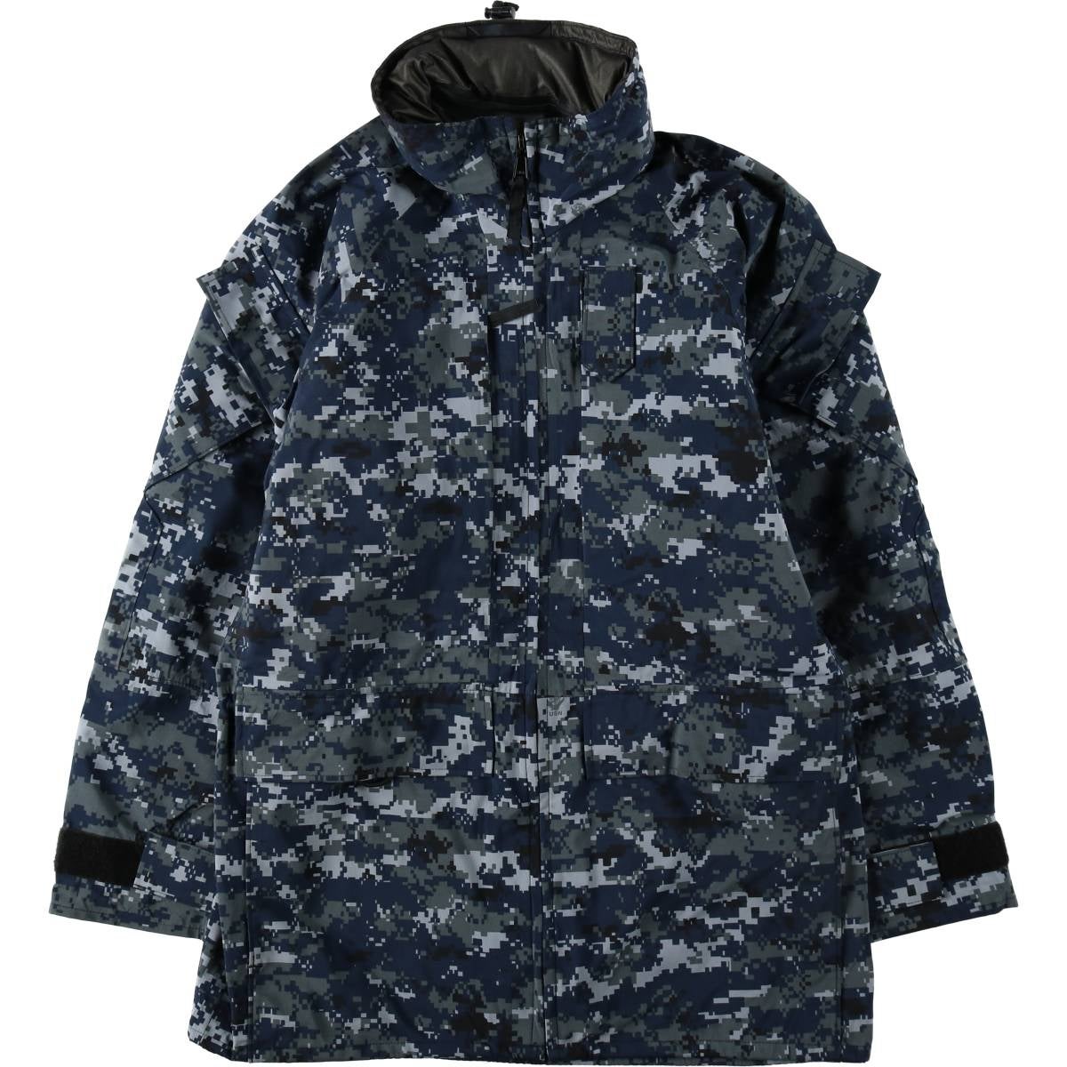 【美品】US NAVY ワーキングパーカー デジタルカモ S-XS Mサイズ相当 古着 米軍実品 U.S.NAVY 迷彩柄 NWU デジタルカモ ミリタリー