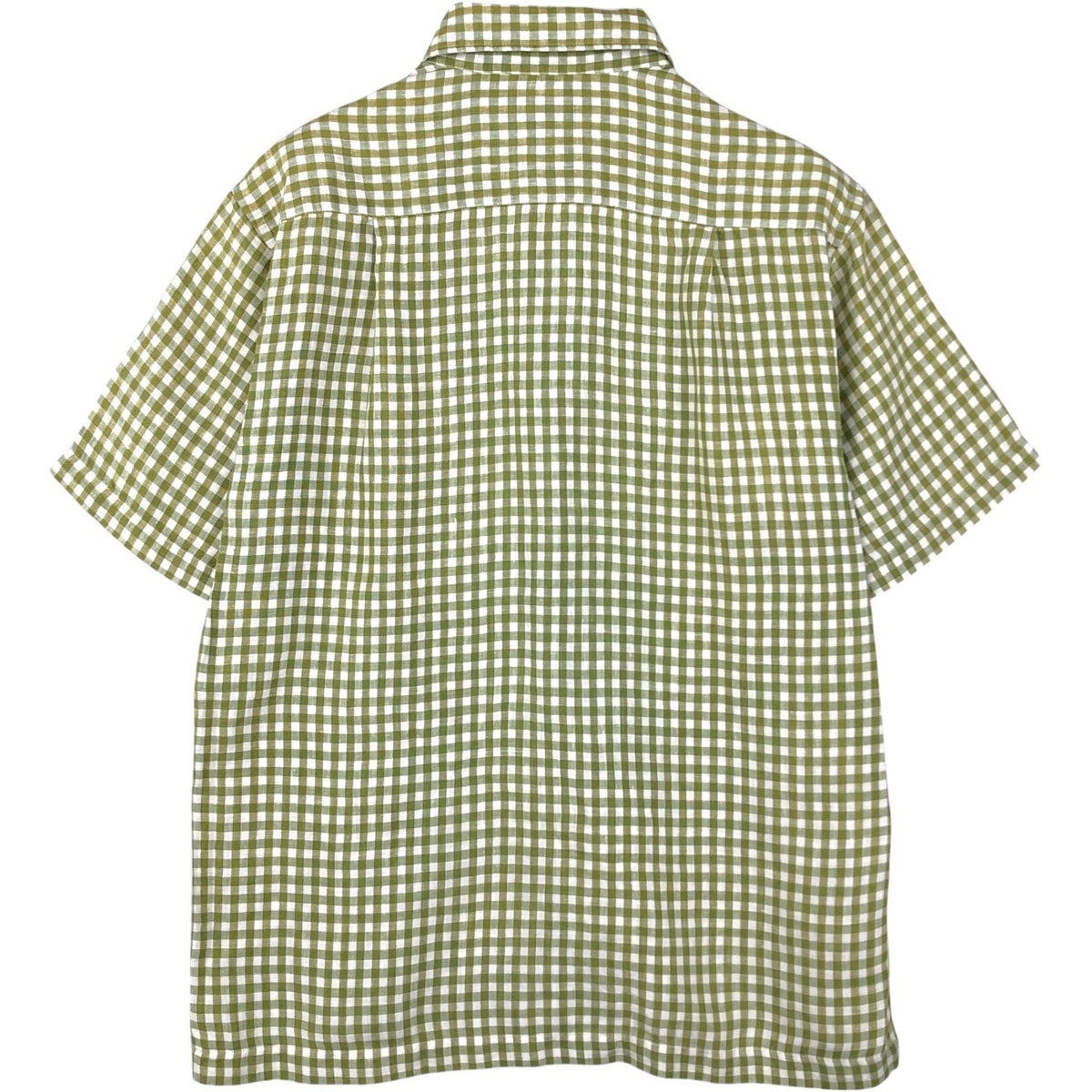希少☆【ブルックスブラザーズ】オルメザーノ　麻 リネン　ギンガムチェック 44R 古着 ブルックスブラザーズ Brooks Brothers チェック柄 ギンガム