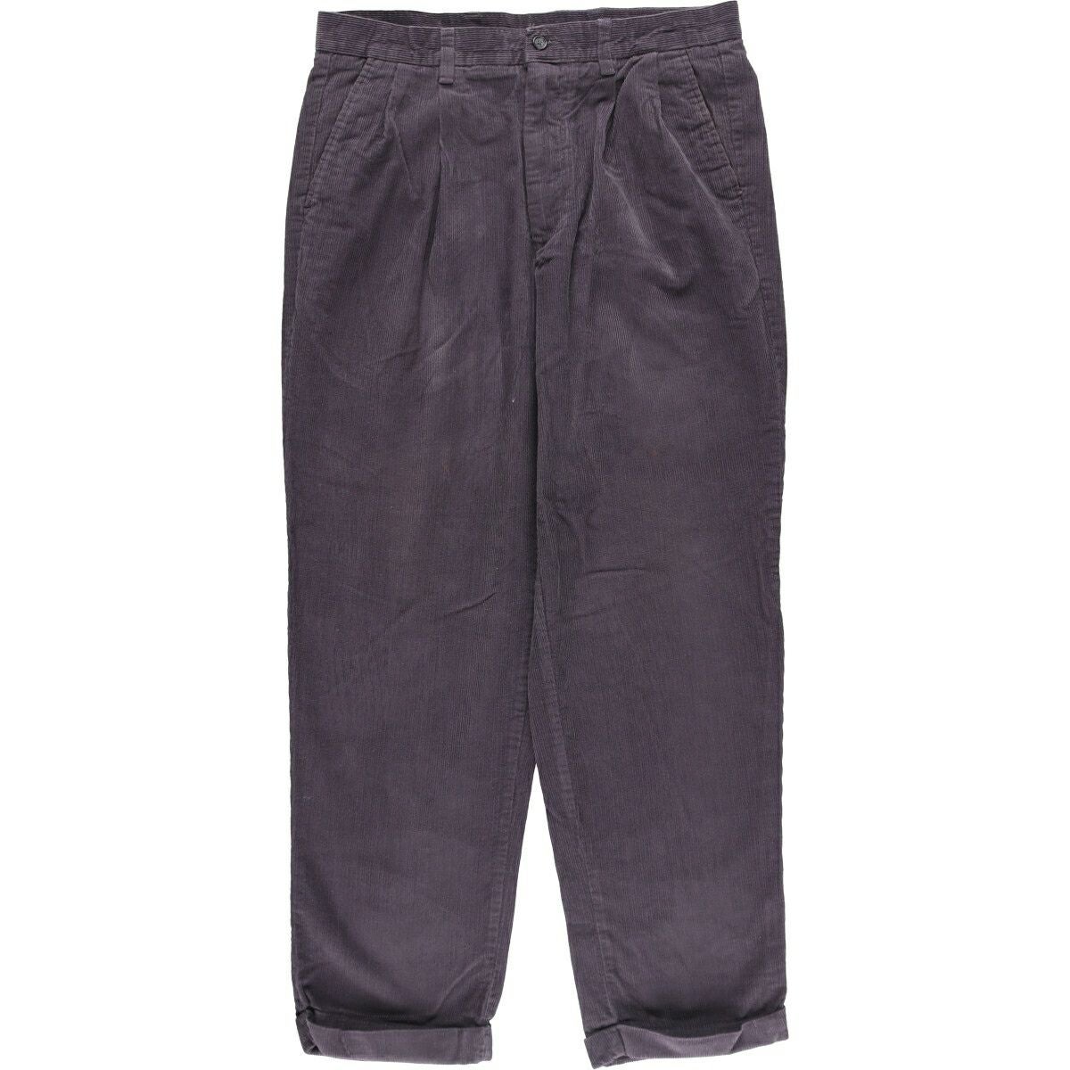古着 CLUB ROOM 太畝 ツータック コーデュロイパンツ メンズw36相当