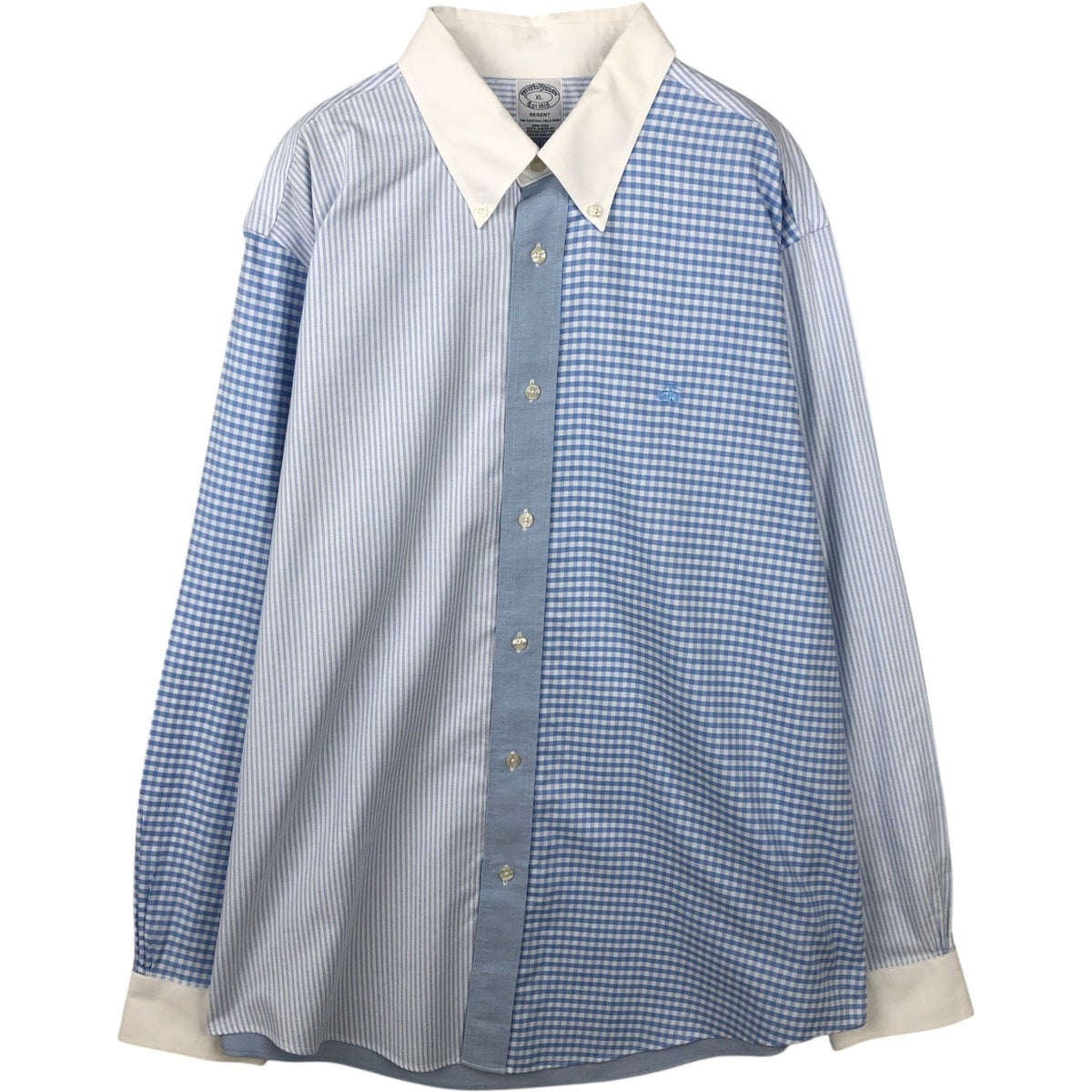 ブルックス ブラザーズ クレイジー ストライプ B.D.シャツ Usa製 80s 古着 ブルックスブラザーズ Brooks Brothers Est.1818 REGENT
