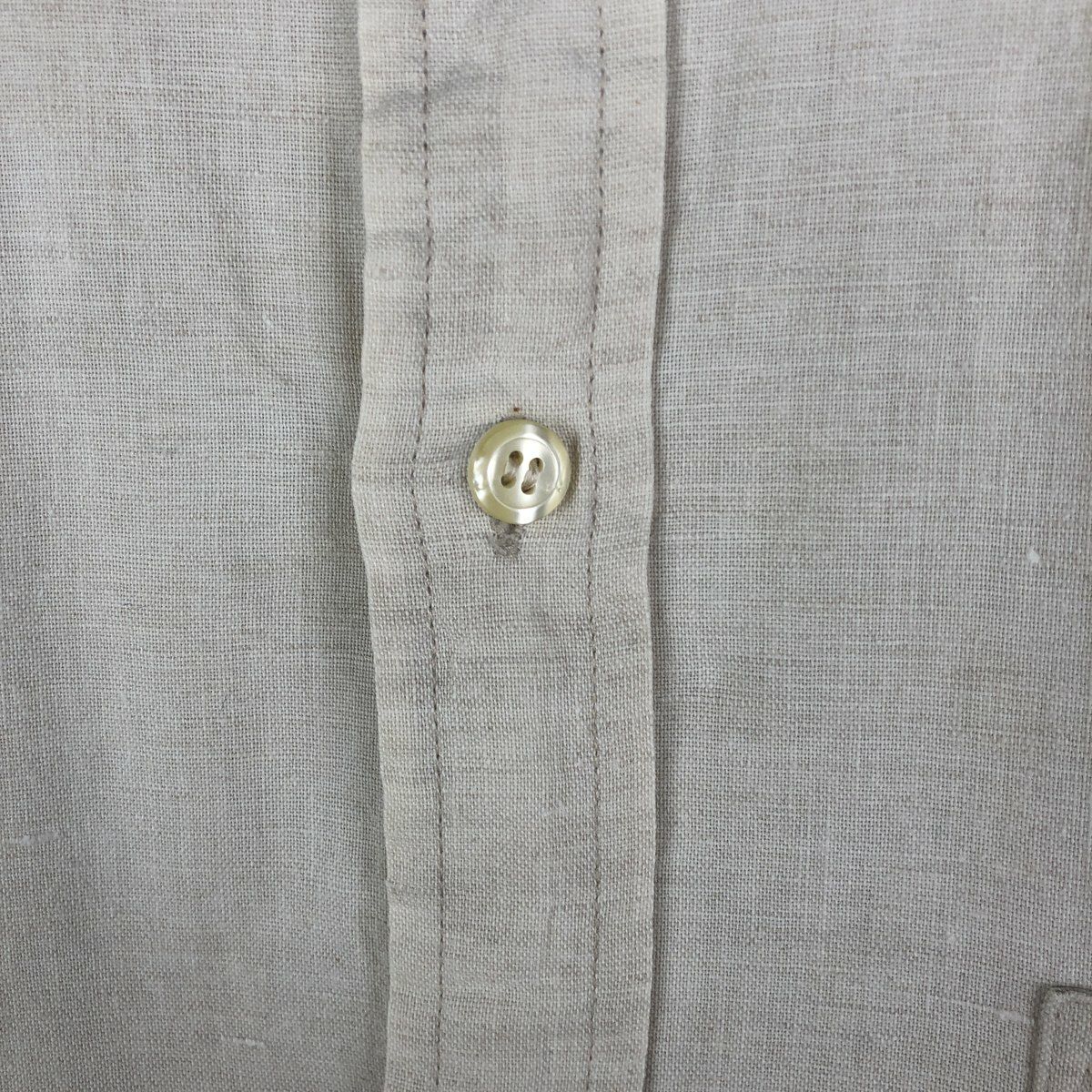 古着 90年代 ギャップ GAP オールドギャップ ノーカラー 長袖 リネン