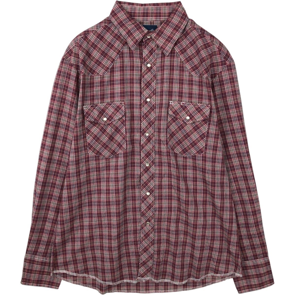 古着 ラングラー Wrangler チェック柄 ギンガムチェック 長袖