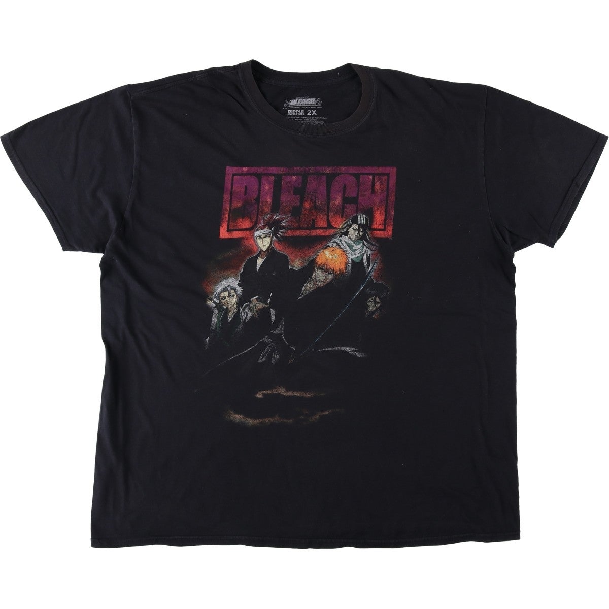 古着 BLEACH ブリーチ 黒崎一護 アニメ キャラクタープリントTシャツ