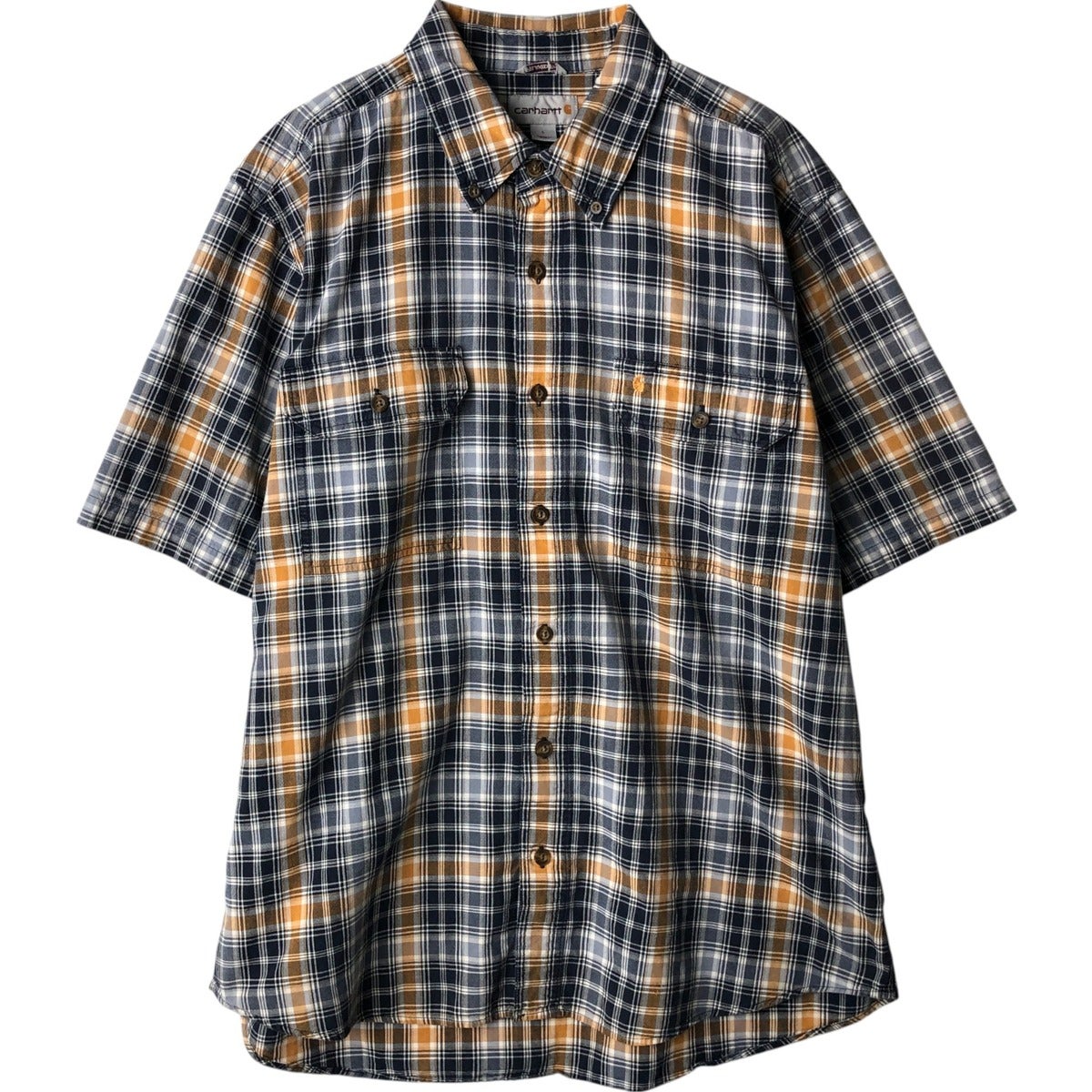 古着 カーハート Carhartt RELAXED FIT チェック柄 半袖 ワークシャツ