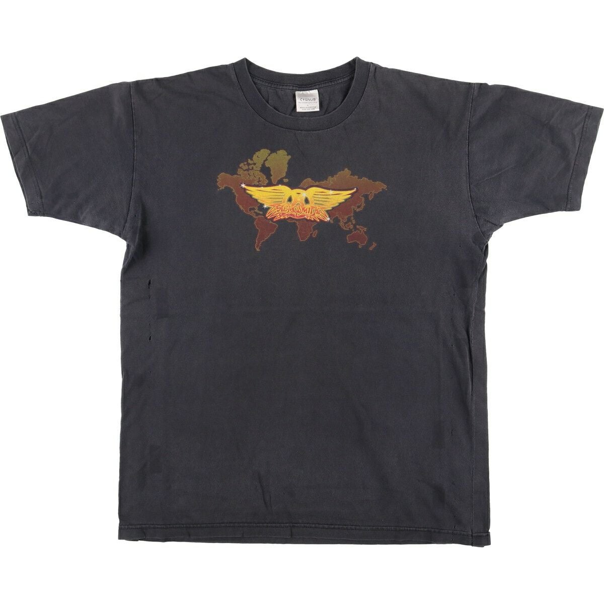 古着 00年代 CYGNUS AEROSMITH エアロスミス バンドTシャツ バンT