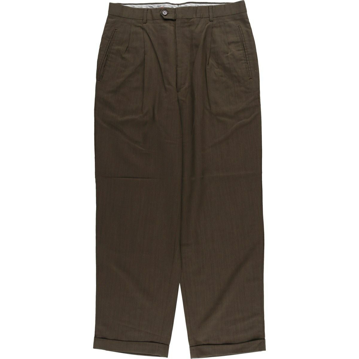 古着 Zanella ツータック ウールパンツ スラックス イタリア製 メンズ