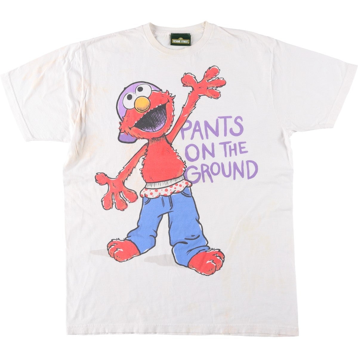 古着 SESAME STREET セサミストリート エルモ キャラクタープリントT