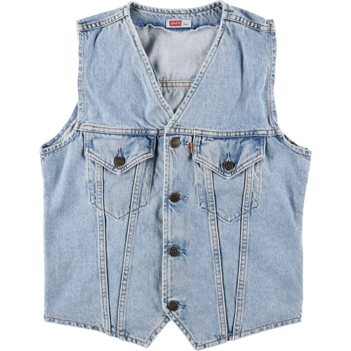 古着 90年代 リーバイス Levis 70606-0283 オレンジタブ デニムベスト