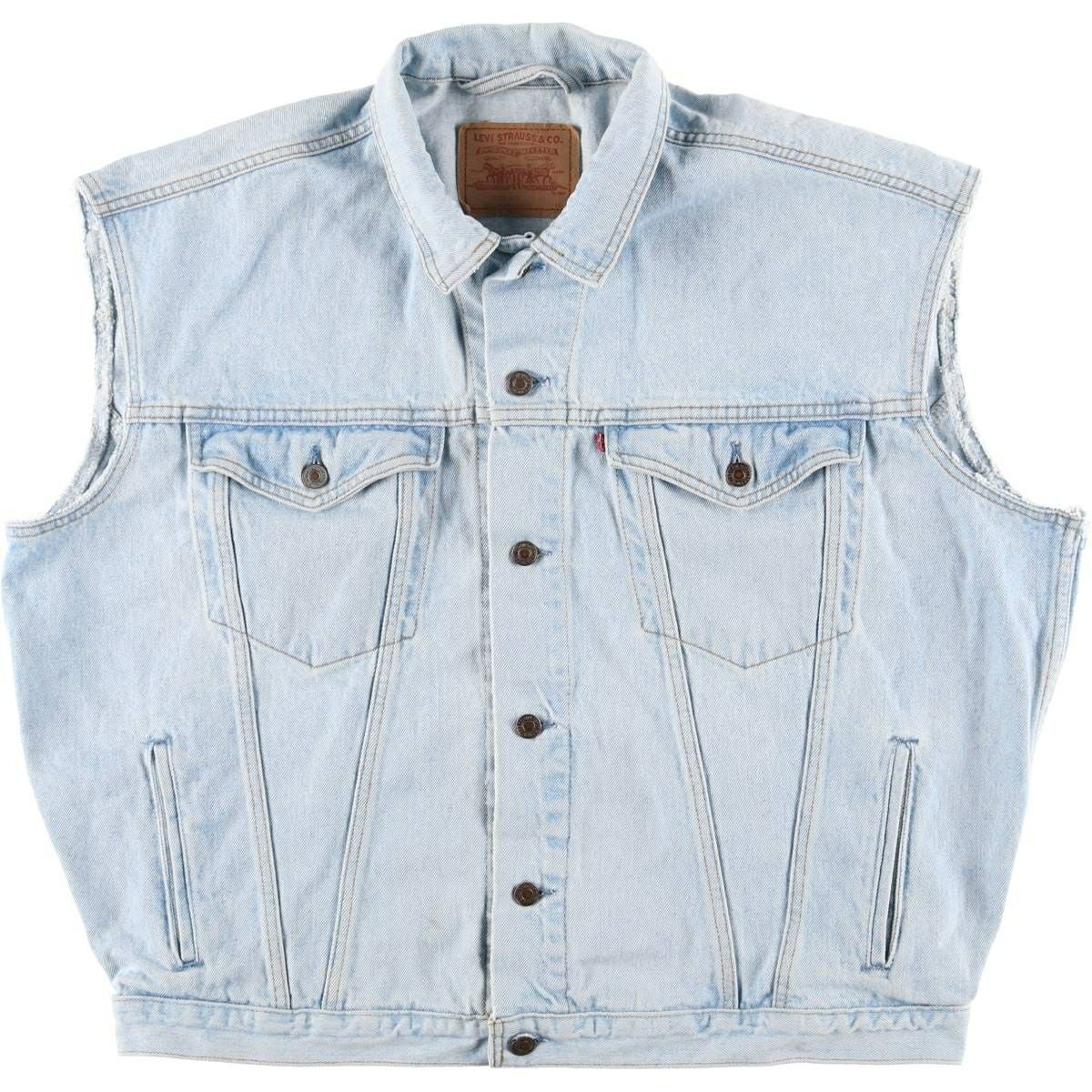 古着 リーバイス Levis SIGNATURE カットオフ デニムベスト メンズM