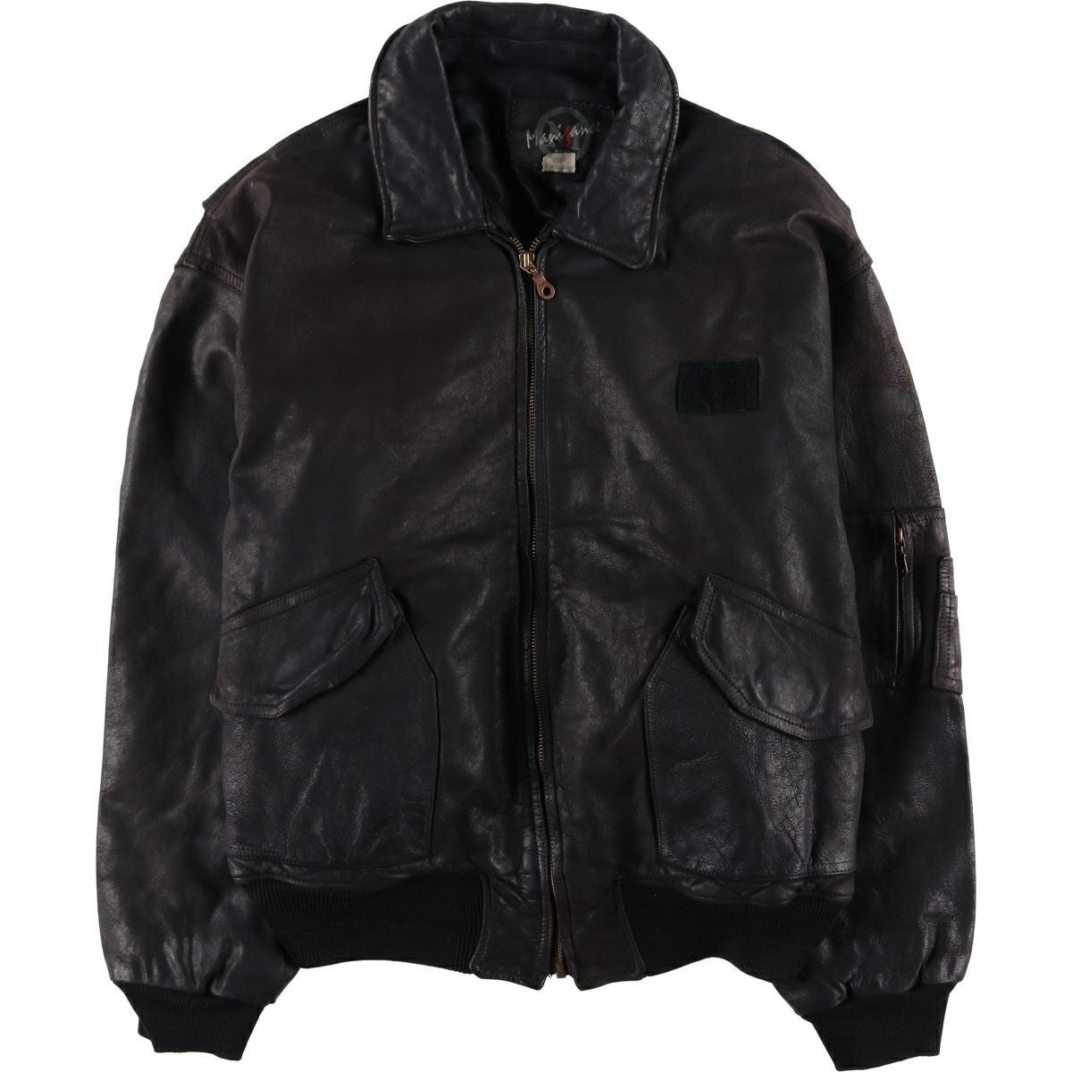 古着 Japa le cuir A-2タイプ 中綿入り レザーフライトジャケット