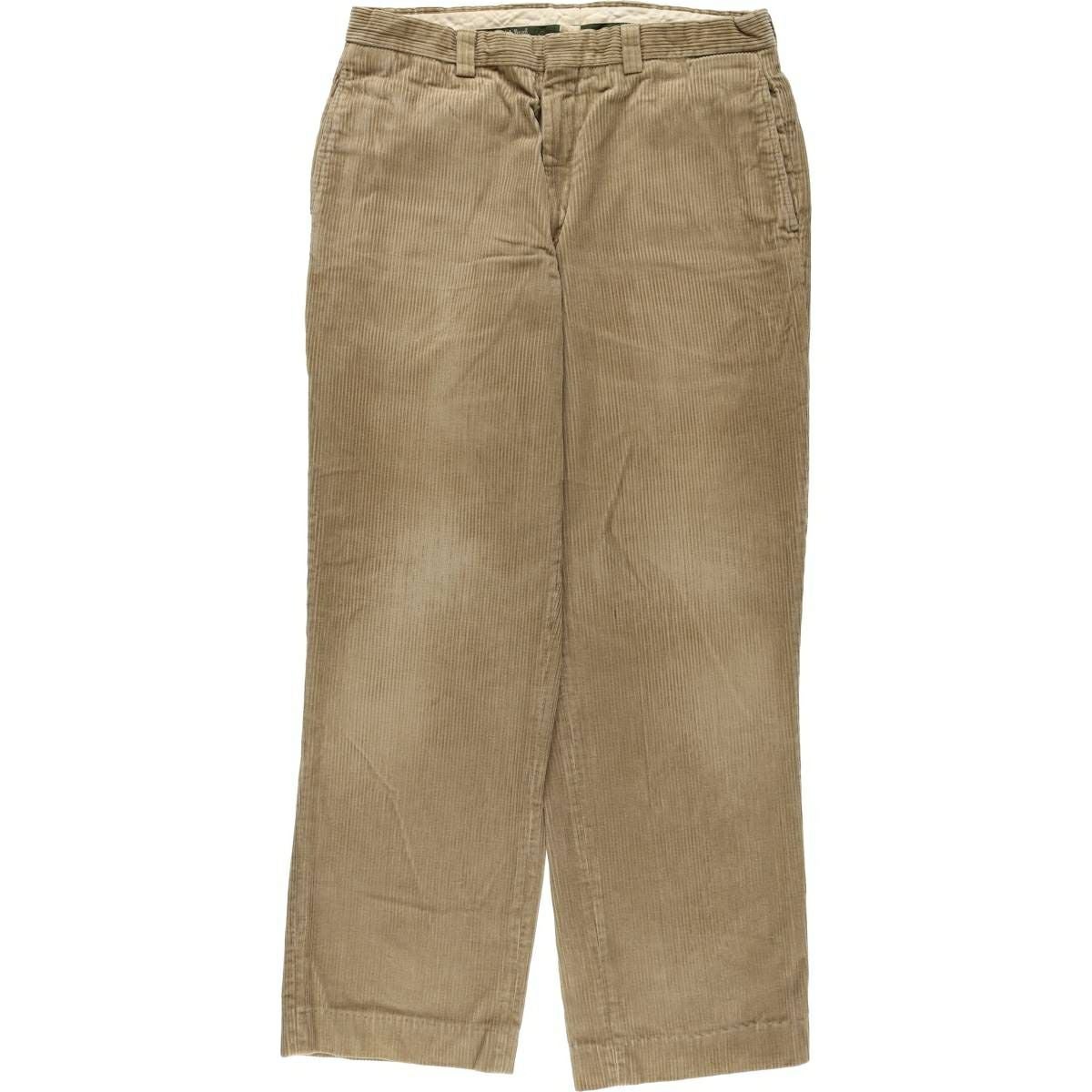 90s USA ツータック太畝コーデュロイパンツ ワイドチノパン ヴィンテージ 古着 80～90年代 エルエルビーン L.L.Bean 太畝 ツータック