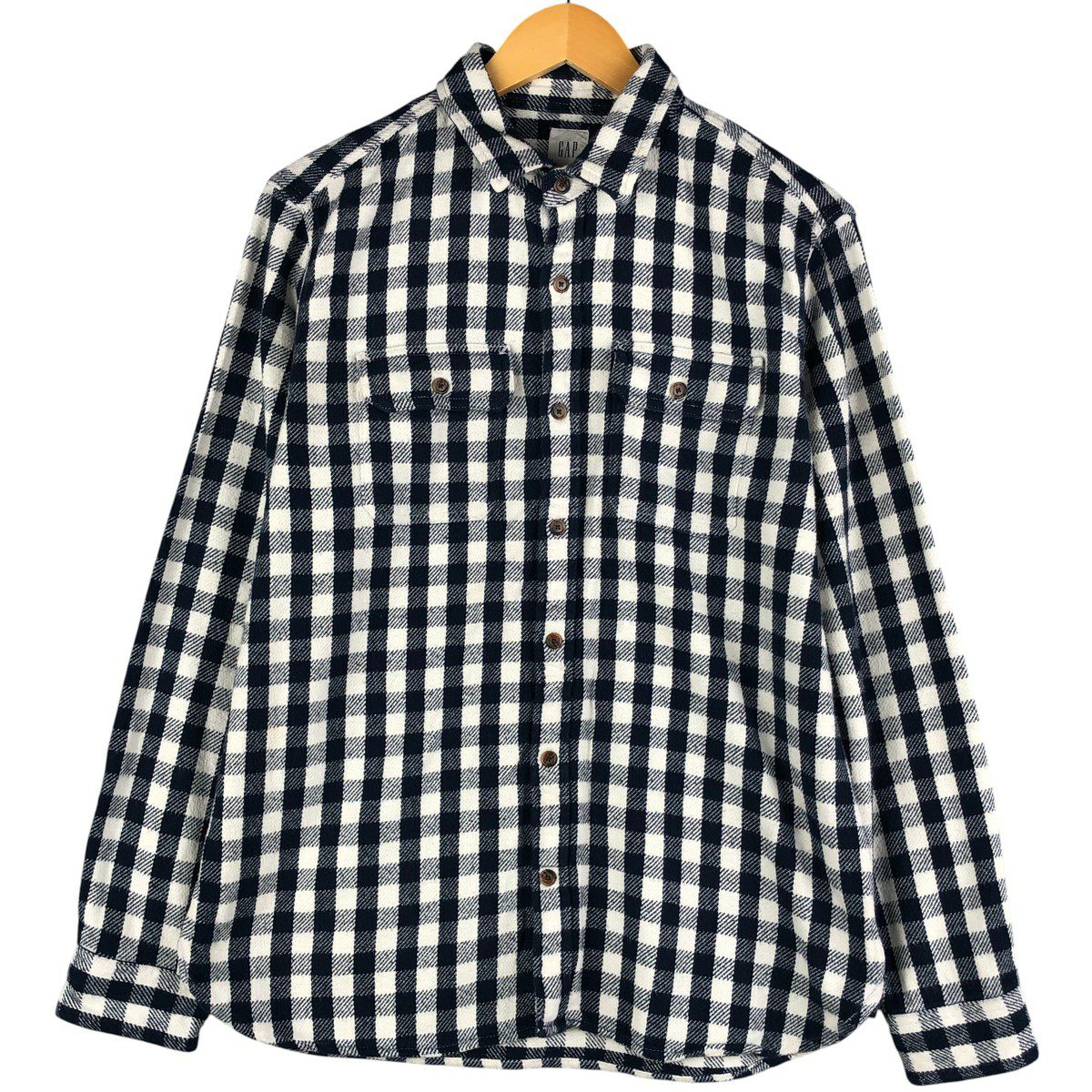 古着 ギャップ GAP ギンガムチェック 長袖 フランネルチェックシャツ