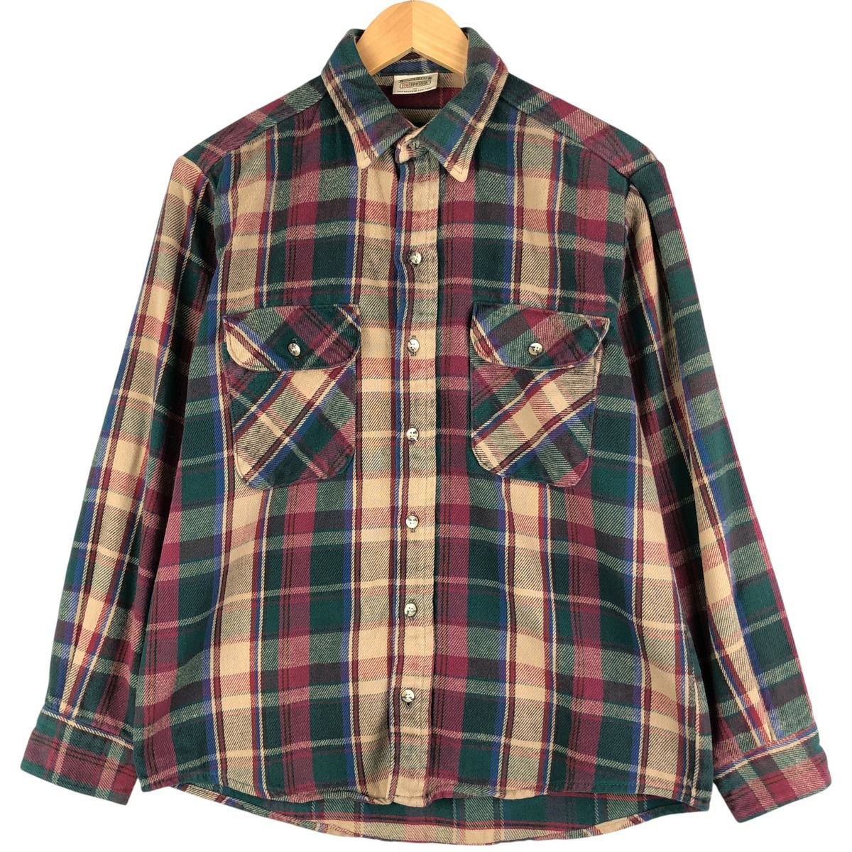 FIVE BROTHER Vintage チェックシャツ M 古着 90年代 ファイブブラザー Five Brother 長袖 フランネルチェック