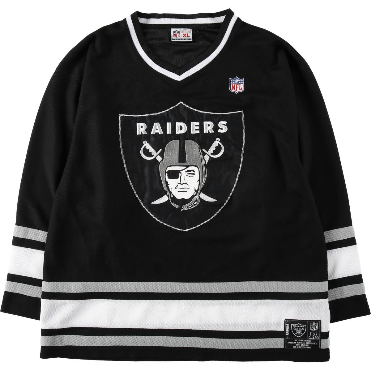 古着 NFL LAS VEGAS RAIDERS ラスベガスレイダース メッシュ Vネック