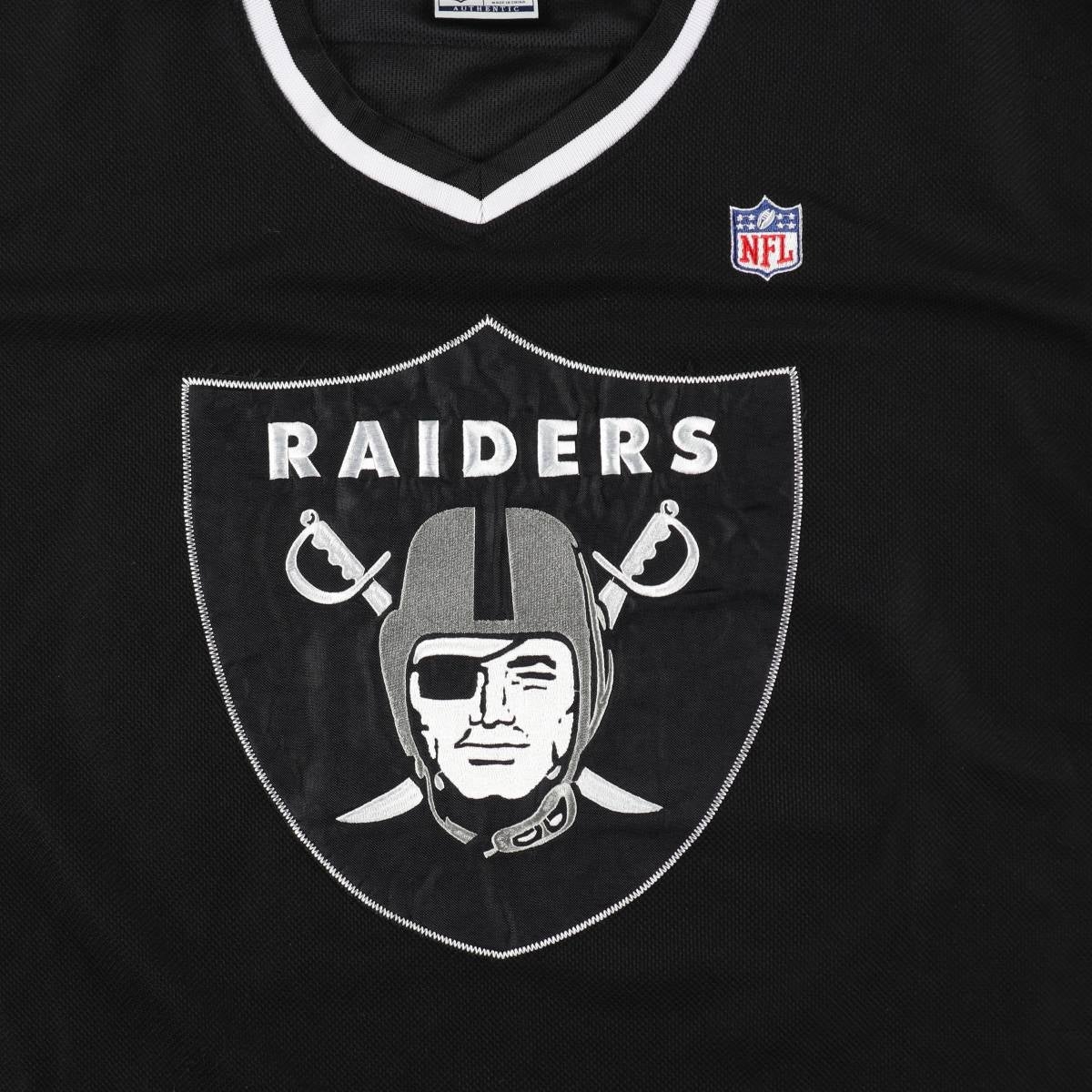 古着 NFL LAS VEGAS RAIDERS ラスベガスレイダース メッシュ Vネック