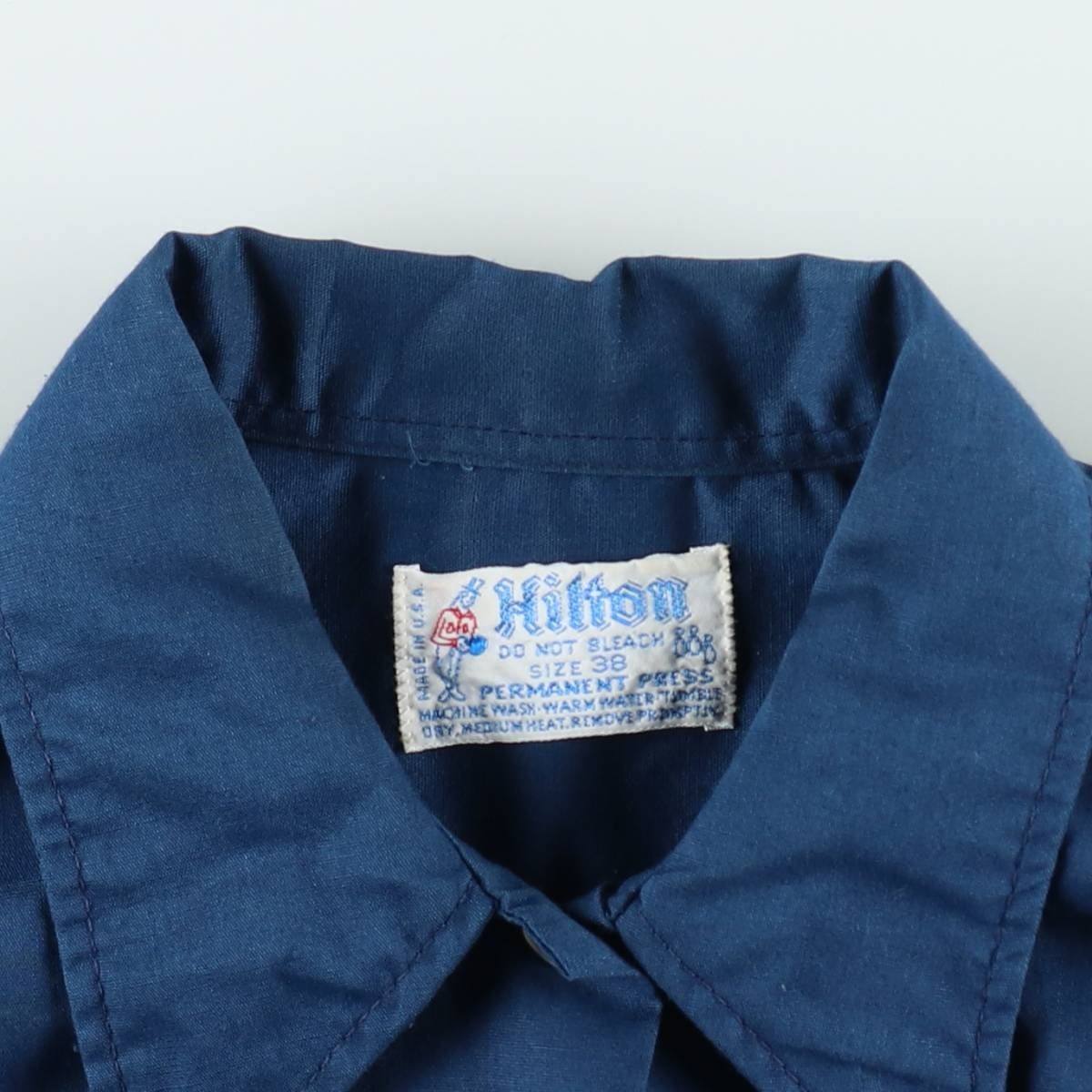 古着 70年代 ヒルトン HILTON バックプリント 半袖 ボウリングシャツ