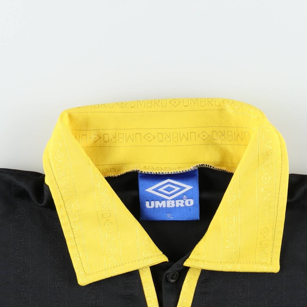 古着 90年代 アンブロ UMBRO ストライプ柄 ゲームシャツ メンズXL相当