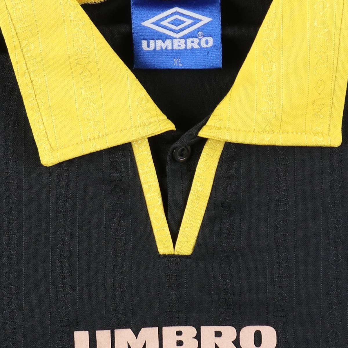 古着 90年代 アンブロ UMBRO ストライプ柄 ゲームシャツ メンズXL相当