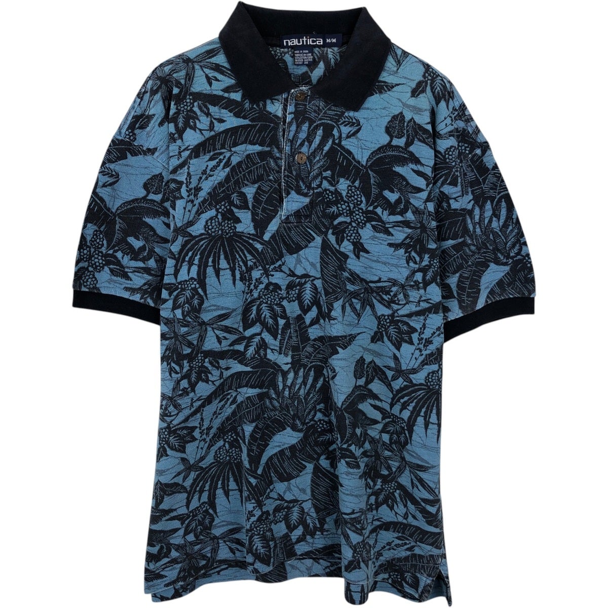シュプリーム　半袖　ポロシャツ　総柄　ネイビー　ロゴ　L　古着　90s 中古・古着通販】SUPREME (シュプリーム) Supreme 半袖ポロシャツ