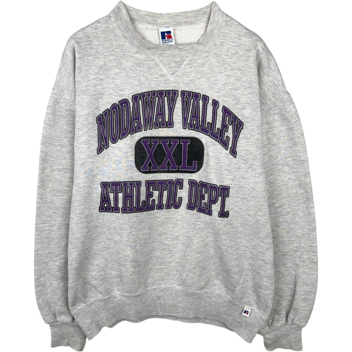 古着 90年代 ラッセル Russell 3連プリント カレッジスウェットシャツ