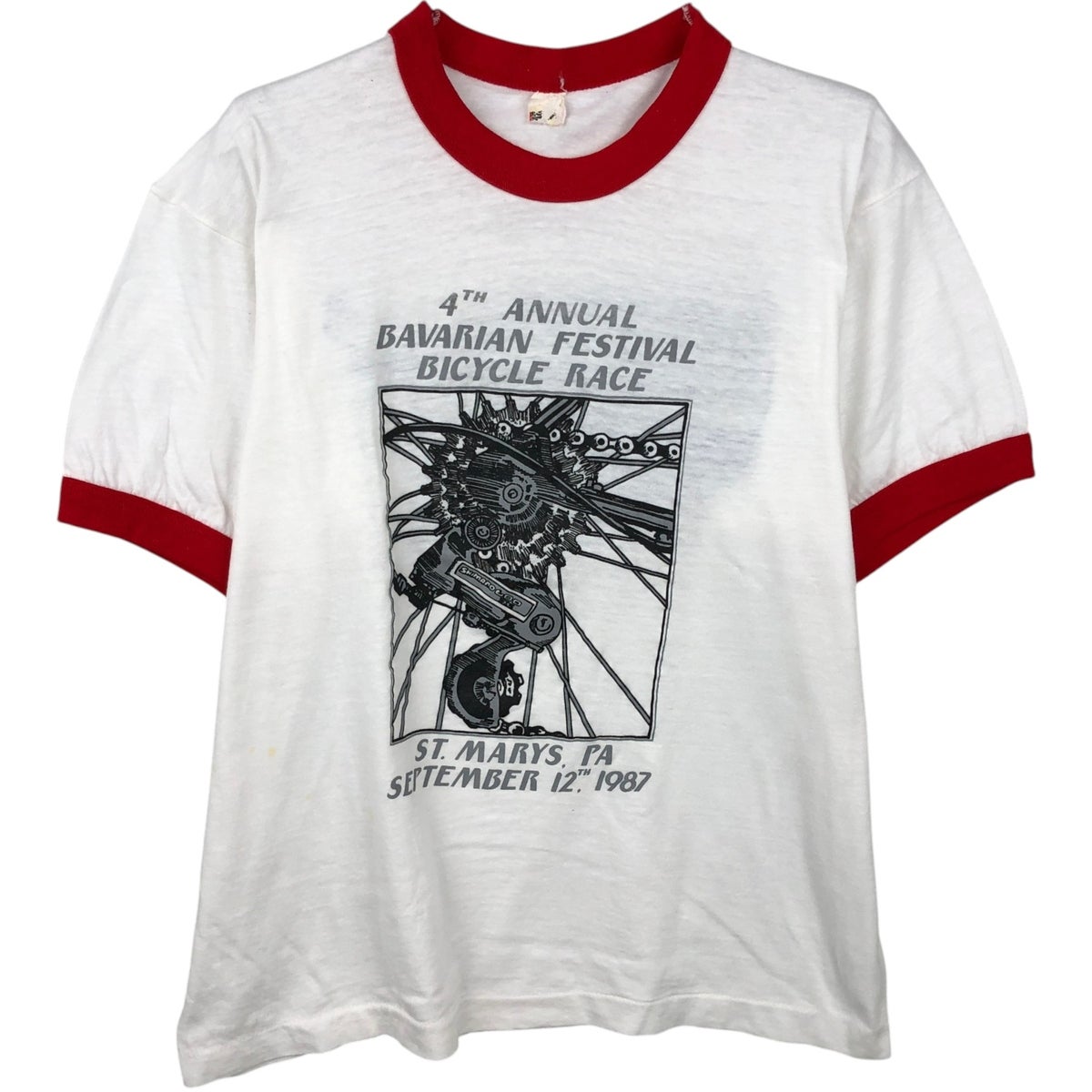古着 80年代 PEPSI ペプシ アドバダイジング リンガーTシャツ メンズM