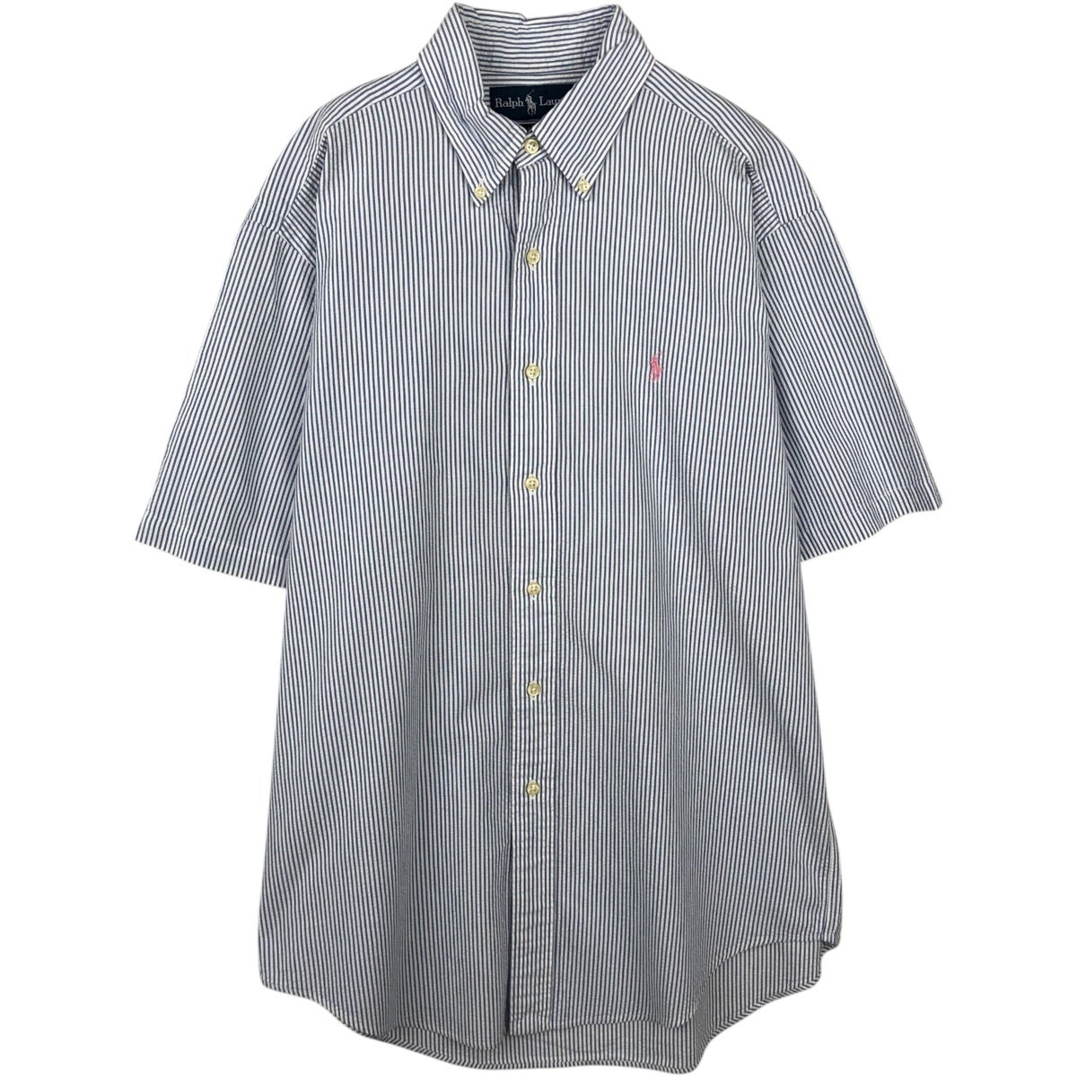 古着 ラルフローレン Ralph Lauren CLASSIC FIT シアサッカー 半袖